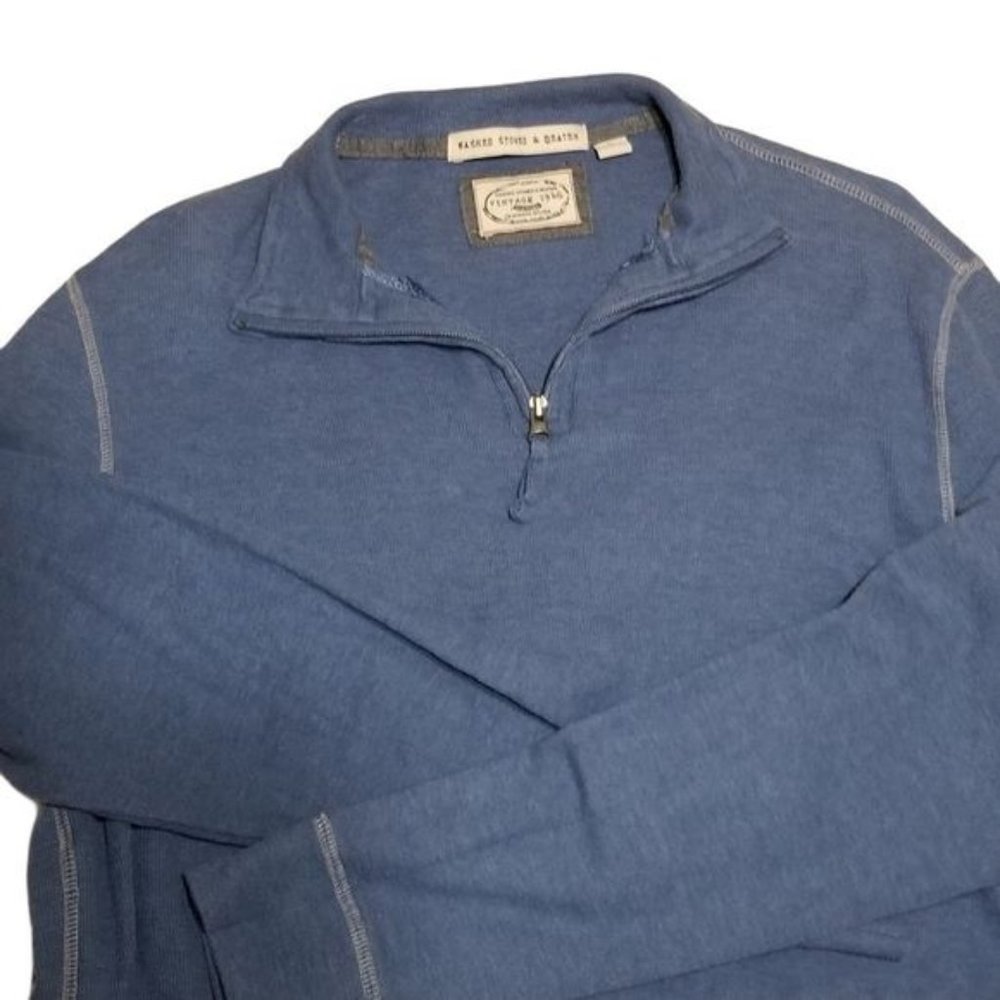 *5 FOR $25*Washed Stoned & Beaten Men's Blue Pullover-Size L